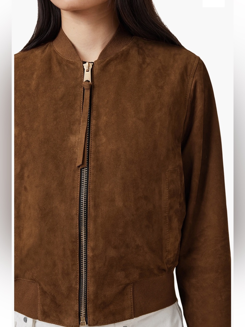 Allsaints Orten Suede Bomber Jacket - Picture 2 of 4